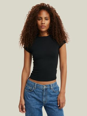 Women's Cotton On Black All Day Crew T-shirt