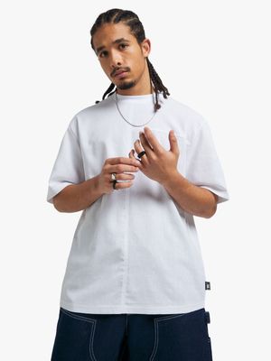 Men's White Linen Blend Top