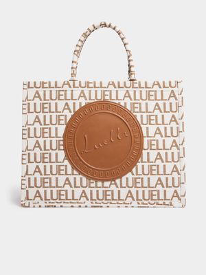 Luella Large Jacquard Branded Tote