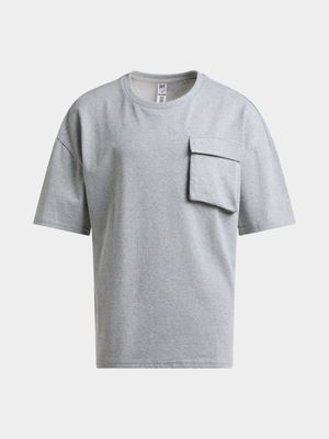 Jet Younger Boys Grey Melange Pocket T-Shirt