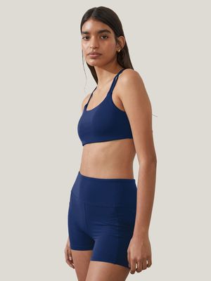 Women's Cotton On Blue Strappy Sports Crop Top