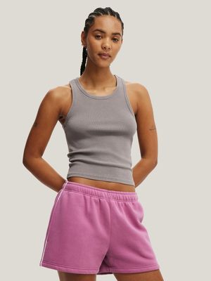 Women's Cotton On Purple Plush Essential Gym Shorts