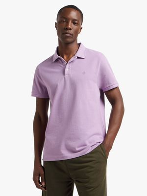 Mens TS Pique Lilac Golfer