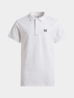 Jet Younger Boys White Golf Shirt