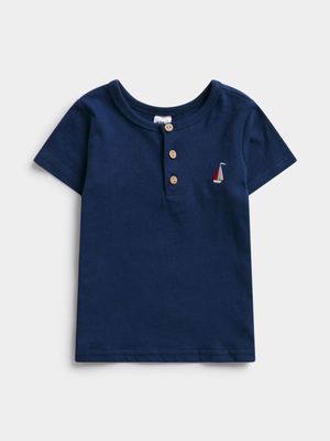 Jet Toddler Boys Navy Henley T-Shirt