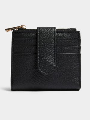 Women's Black Clip Mini Wallet