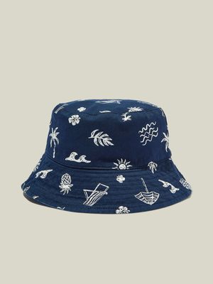 Cotton On Kids  Navy Kids Reversible Bucket Hat