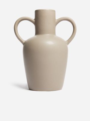 Jet Home Stone Circle Handle Vase Medium