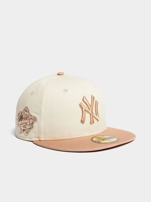 New Era Unisex 59FIFTY New York Yankees Side Patch Beige Cap