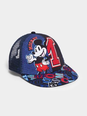 Jet Younger Boys Blue Mickey Mouse Cap