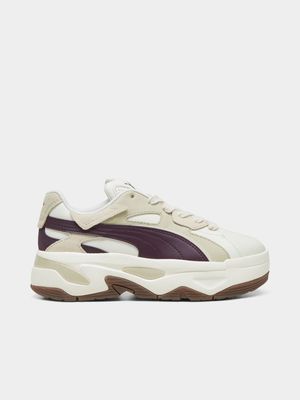 Puma Women's BLSTR Cream/Burgundy Sneaker