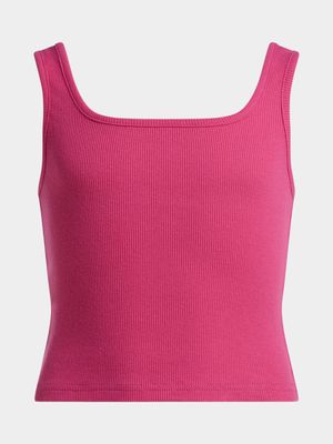 Jet Younger Girls Cerise Rib Vest