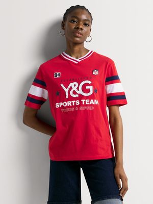 Y&G Cotton V-Neck Sport Tee