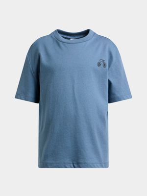 Older Boy's Blue Basic T-Shirt