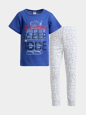 Jet Younger Boys Cobalt Blue Pyjama Set