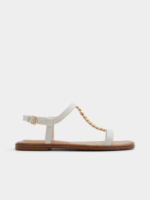 Women's Aldo White Ethoregan Flat Sandals