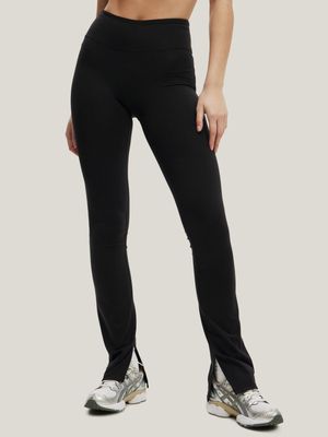 Women's Cotton On Black Ultra Soft Split Straight Leg