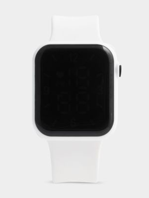 Women's White Digital Watch