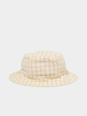 Cotton On Baby Beige Billy Reversible Bucket Hat