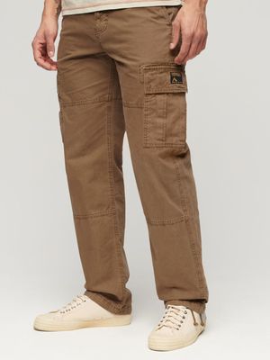 Men's Superdry Brown Baggy Cargo Pants