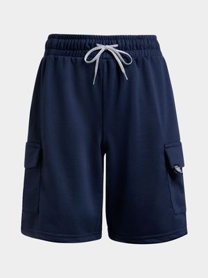 Jet Younger Boys Navy Cargo Fleece Shorts