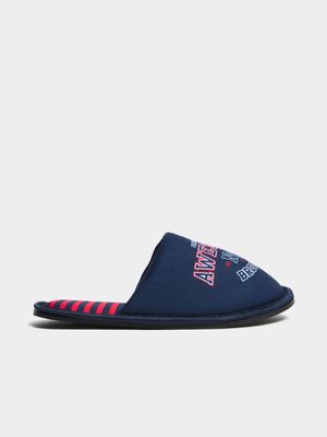 Jet Older Boys Navy Brooklyn Mule Slippers