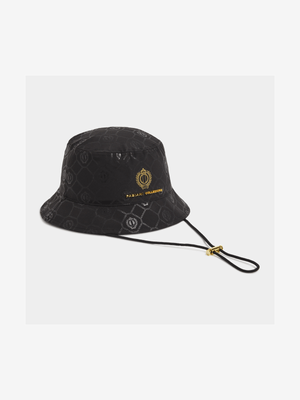 Men's Fabiani Monogram Black Bucket Hat