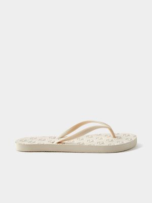 Women's Cotton On Cream The Rubi Flip Flops