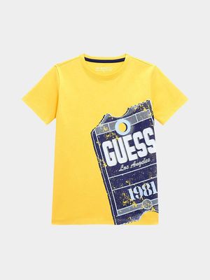 Older Boy's Guess Yellow Mango Seed T-Shirt