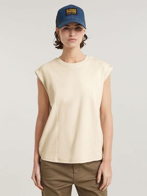 G-Star Women's Constructed Loose Cream Top