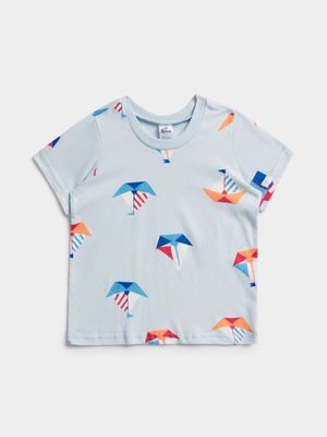 Jet Toddler Boys Light Blue Boats T-Shirt