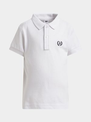 Jet Younger Boys White Golf Shirt