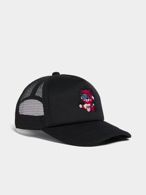 Men's Black Teddy Trucker Cap