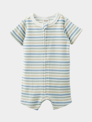 Cotton On Baby Blue The Short Sleeve Zip Romper