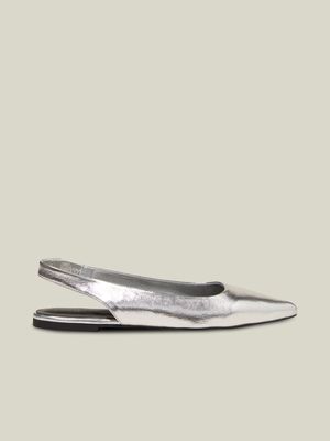 Women's Cotton On Silver Zadie Slingback Point Flat Shoes