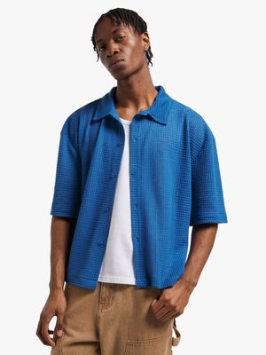 Men's Blue Mesh Shirt