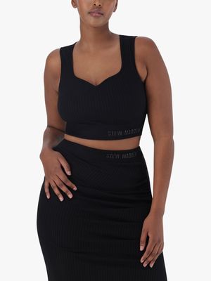 Women's Steve Madden Black Juante Cropped Top