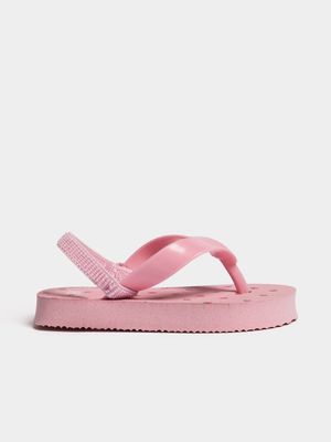 Jet Toddler Girls Pink Strawberry Flip Flops