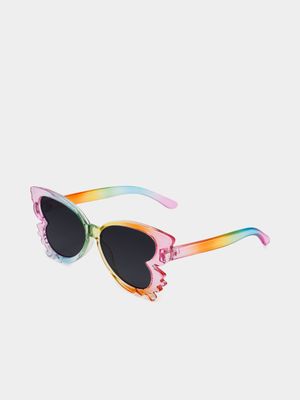 Girl's Multicolour Butterfly Sunglass