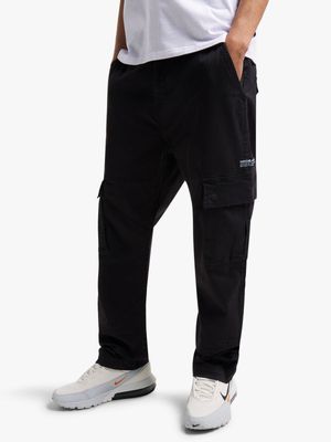 Redbat Men's Black Washed Cargo Pants