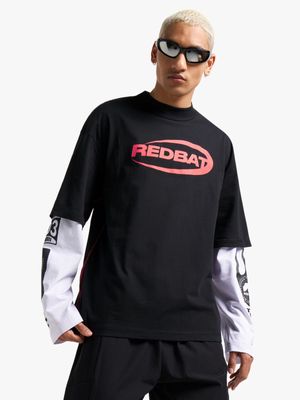 Redbat Men's Black Relaxed T-Shirt