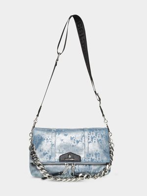 Women's Steve Madden Blue Denim Bfin-D Messenger Handbag