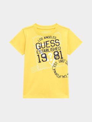 Younger Boy's Guess Yellow Mango Seed  T-Shirt