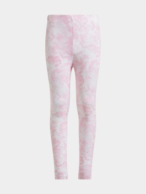 Jet Younger Girls Pink/White Tie Dye Leggings