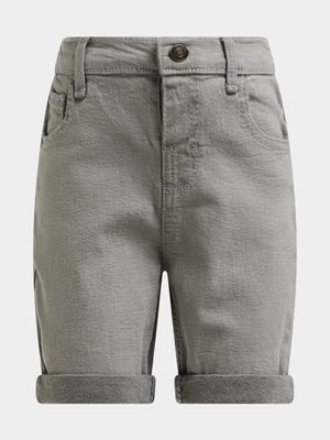 Jet Younger Boys Grey Denim Shorts