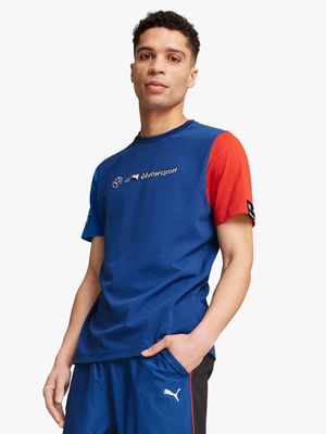 Puma Men's BMW M Motorsport Logo Blue T-shirt