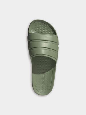 Mens adidas Adilette Flow Green Slides