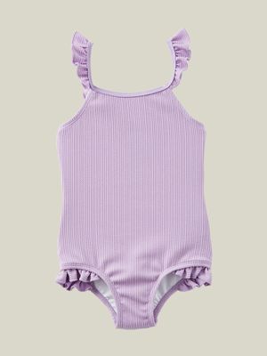 Cotton On Kids Girl Purple Heather One Piece Swimsuit