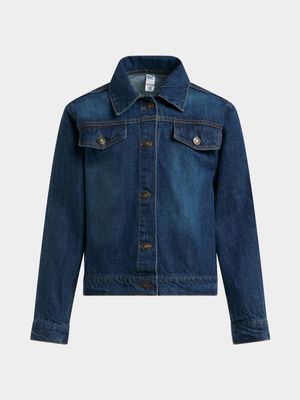 Jet Younger Girls Mid Blue Denim Jacket