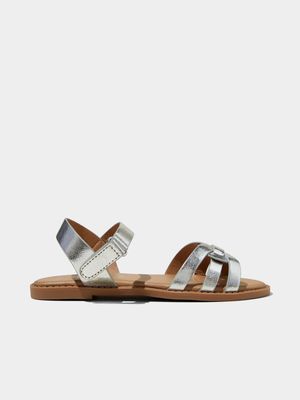 Cotton On Kids  Silver Georgie Cross Over Sandals